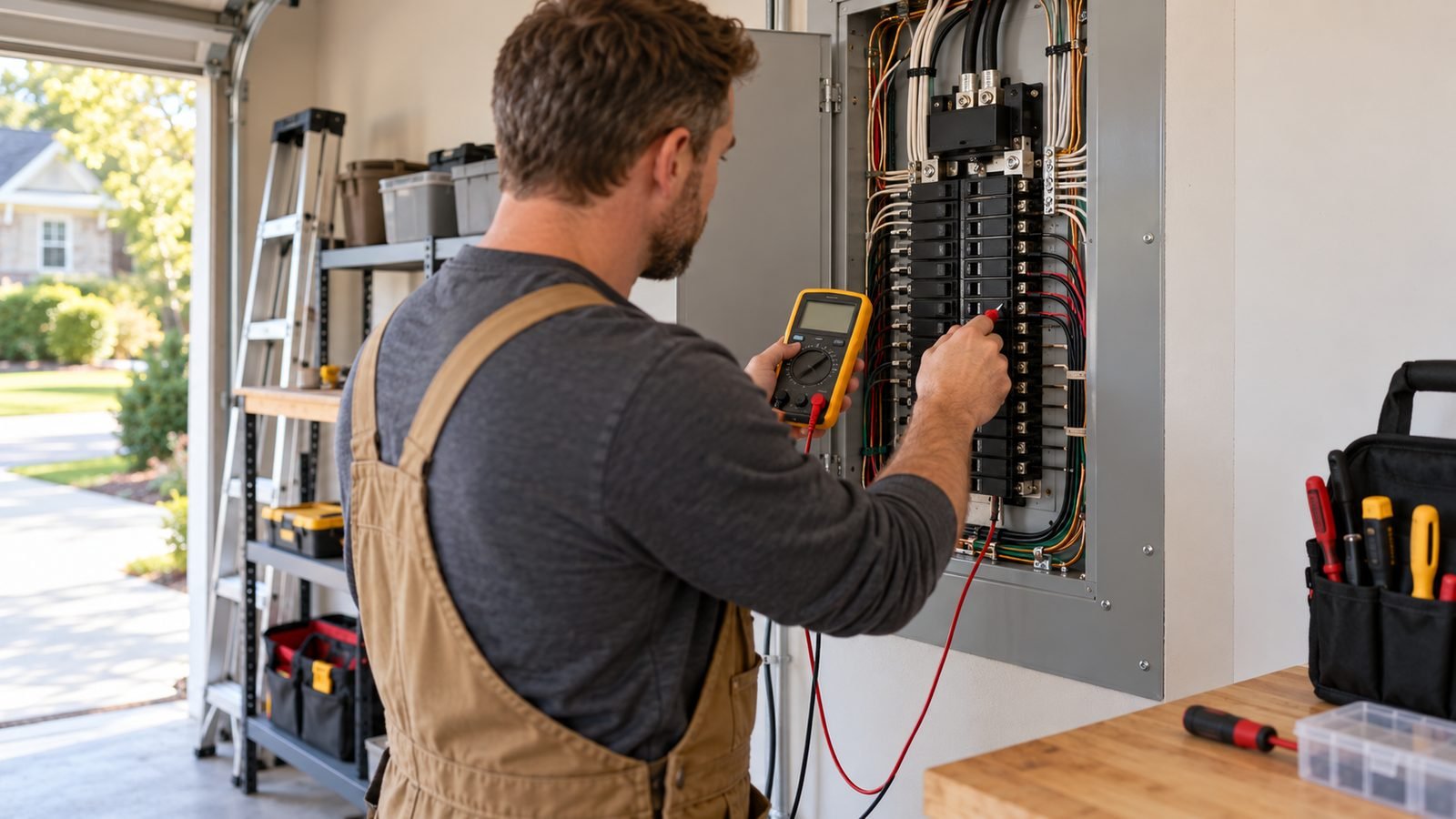 When to Call an Electrician Instead of DIY illustrative cover